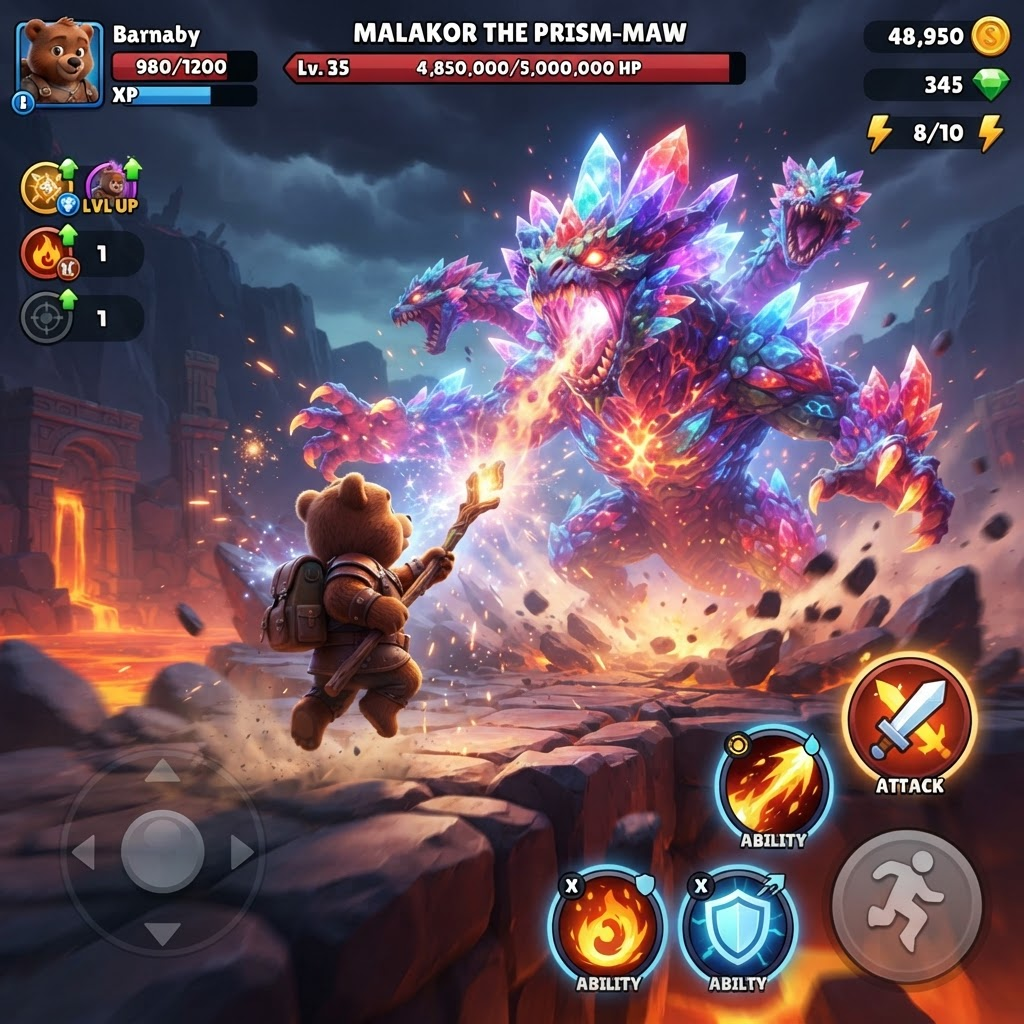 Super Bear Adventure gameplay: Epic boss battles